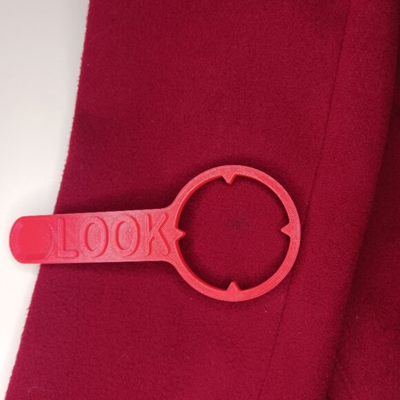 Covington Womens Small Pea Coat Red Button Front Closure Collared - Picture 2 of 11